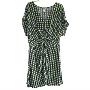 Ava & Viv Green and Blue Checkered Dress size 3X